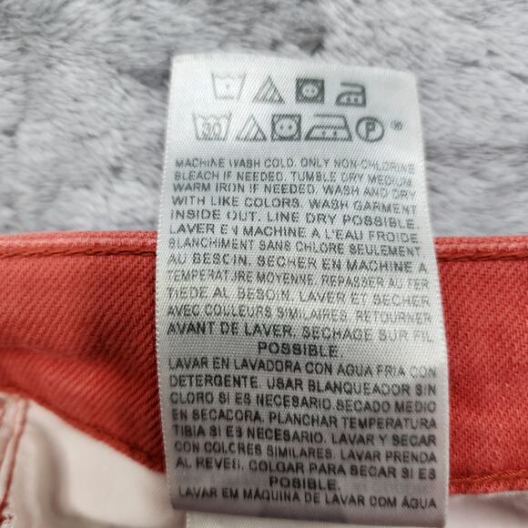Levi’s Jeans Womens 8 Orange The Original Jean Mid Rise Skinny Stretch Preppy - Picture 8 of 13